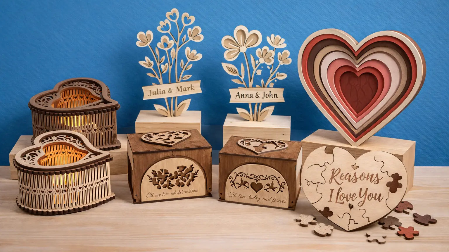 Best Valentine’s Day Gifts Made with Laser Cut Designs💗 LaserSvgTemplates