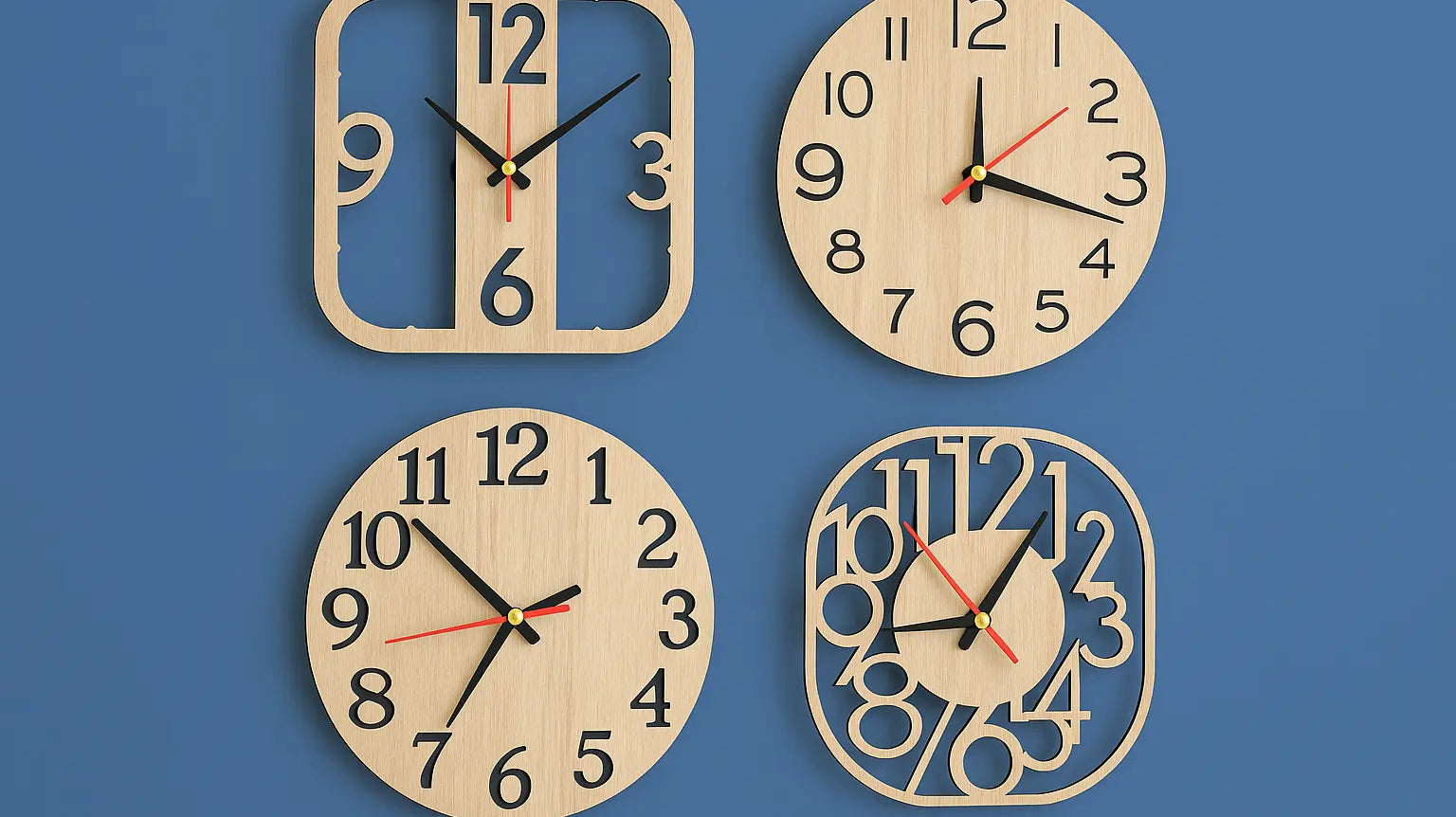 Wall Clock SVG Bundles – Create Unique Wooden Clocks for Your Home🕰️ LaserSvgTemplates