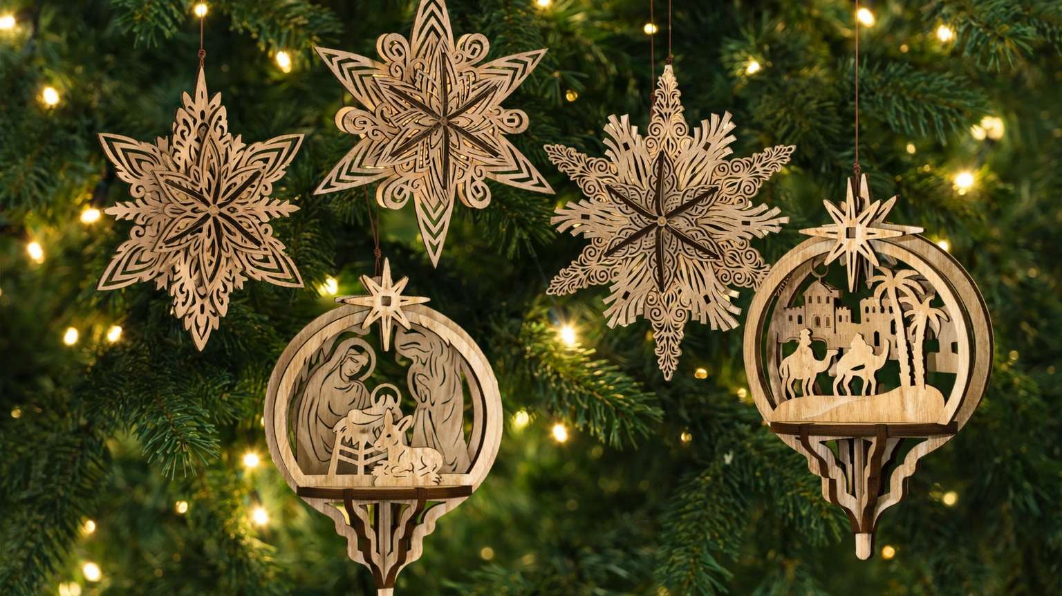 🎄 3D Christmas Ornaments — Premium Laser Cut SVG Files for Stunning Holiday Decor
