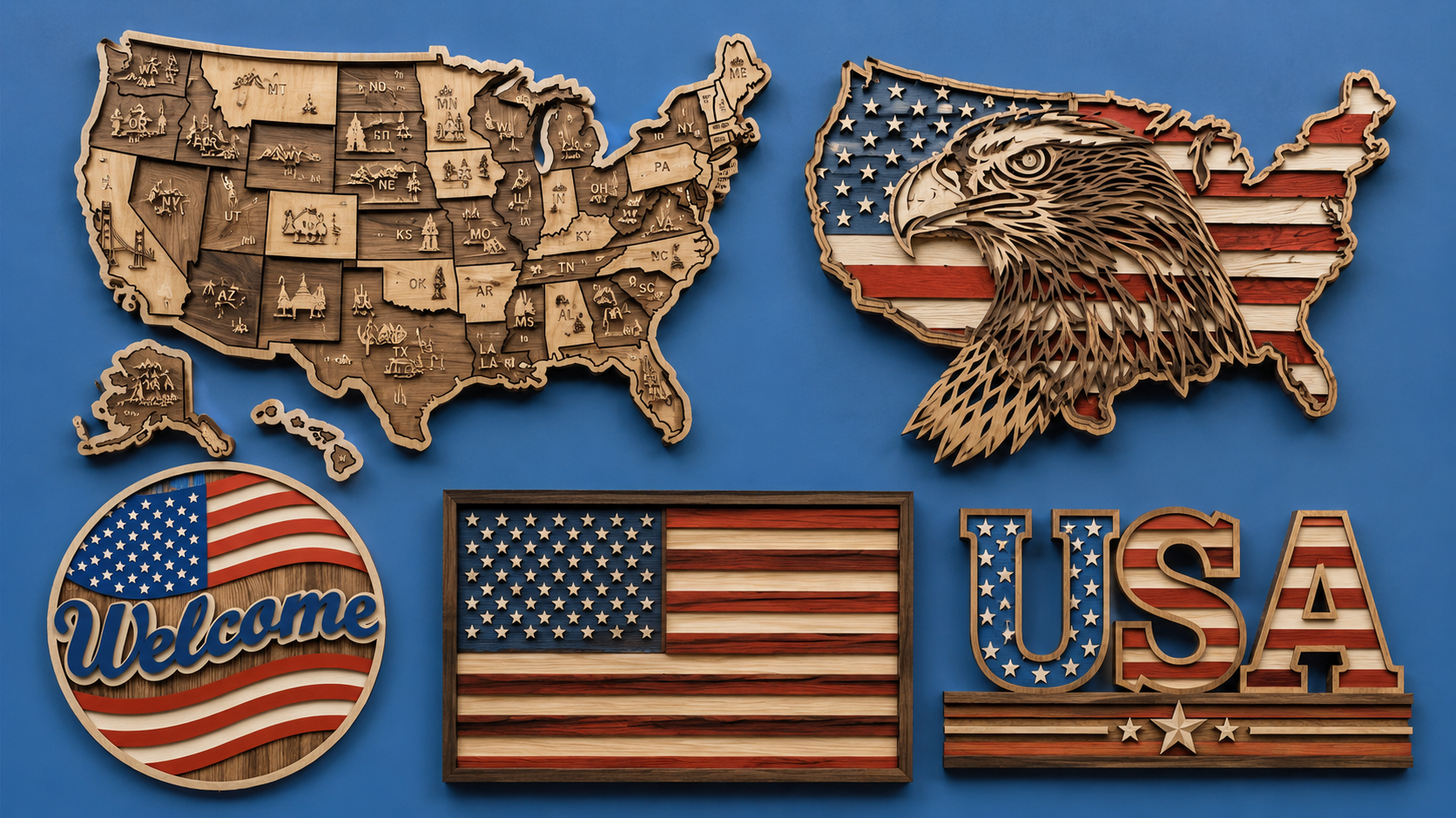 The Best USA Inspired Home Decor and Gift Ideas for 2026 Using Layered Wooden Designs LaserSvgTemplates