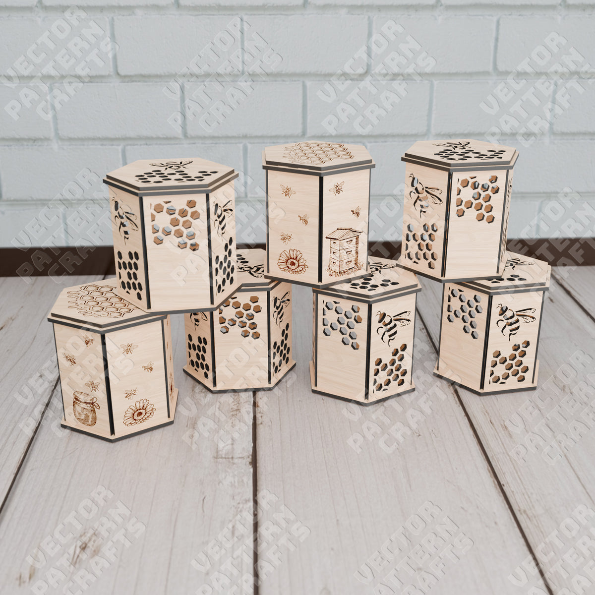 Decorative Wooden Honey Jam Box SVG Laser Cut | LaserSvgTemplates