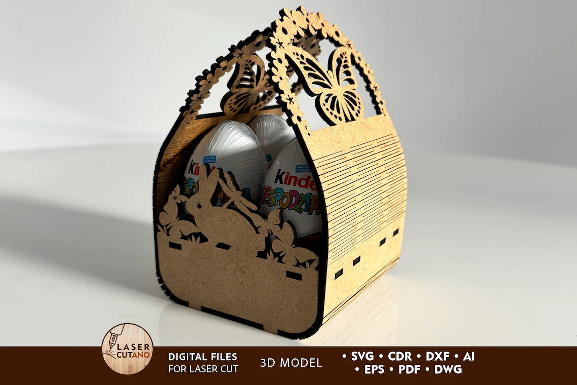 Egg Holder Easter Basket Laser Cut Svg File | LaserSvgTemplates