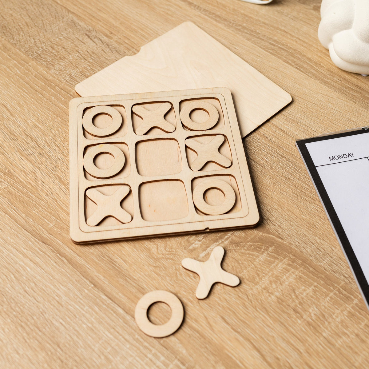 Wooden Tic tac toe game laser cut svg file