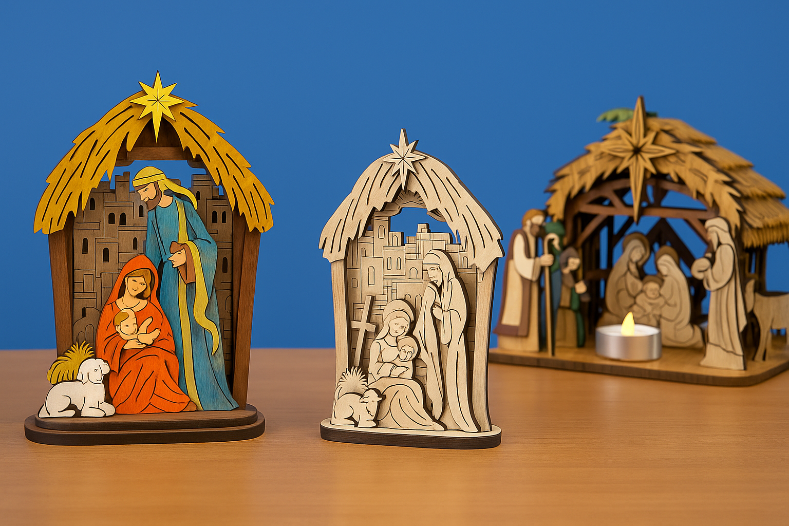 ✨ Nativity & Christmas Laser Cut Designs for Your Holiday Projects