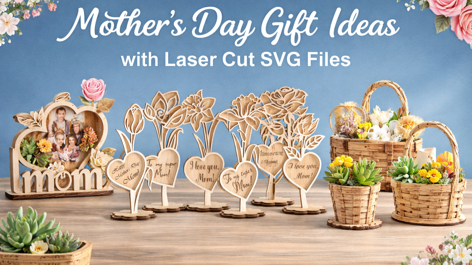 Mother’s Day Gift Ideas with Laser Cut SVG Files