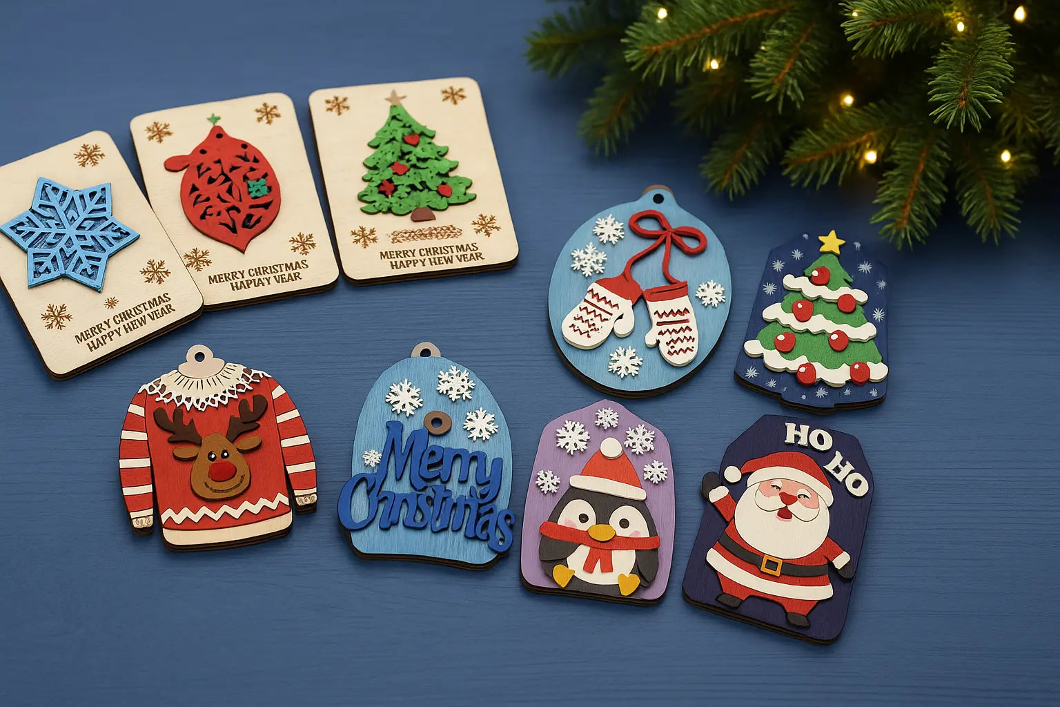 Beautiful Christmas Cards & Gift Card Holders🎄 LaserSvgTemplates