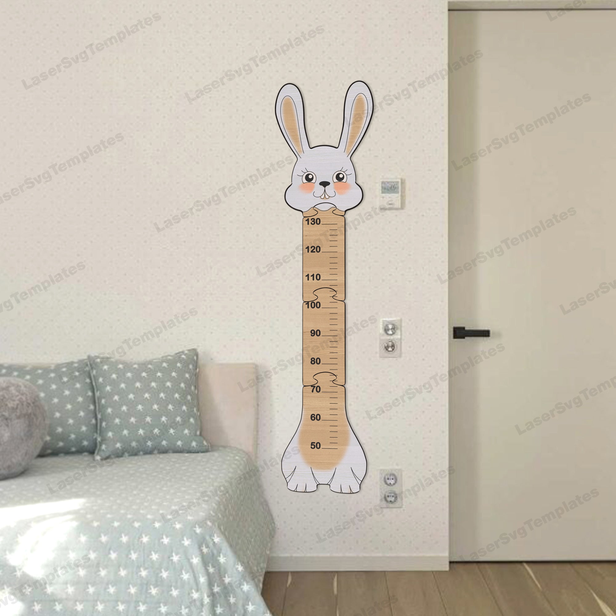 Animals ruler growth chart 5 bundle laser cut svg file