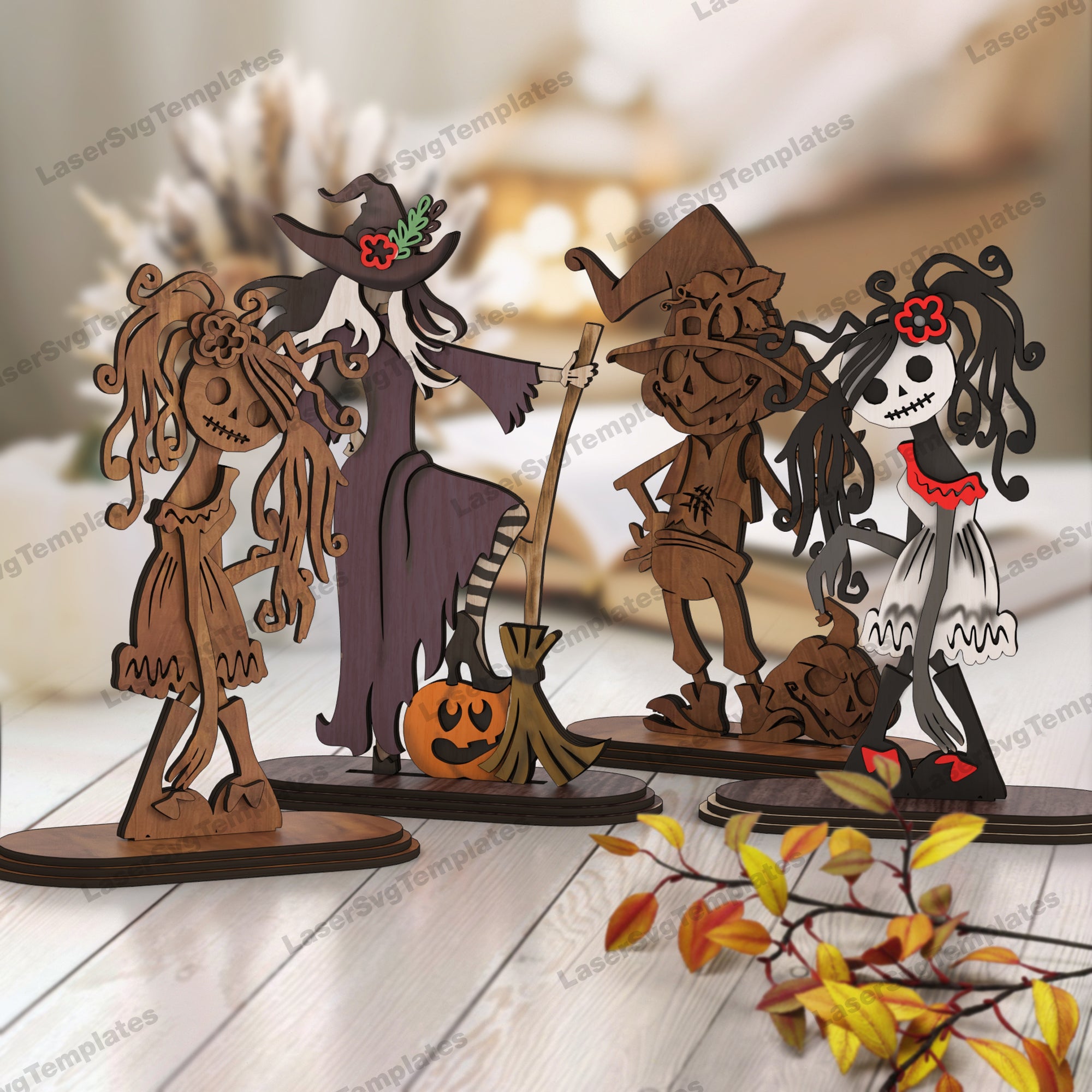 54-teiliges Halloween-Ausschnitte-Set – Kürbis, Spinne, Geist, Hexe, Für Klassenzimmer, Party-Deko, Wiederverwendbar