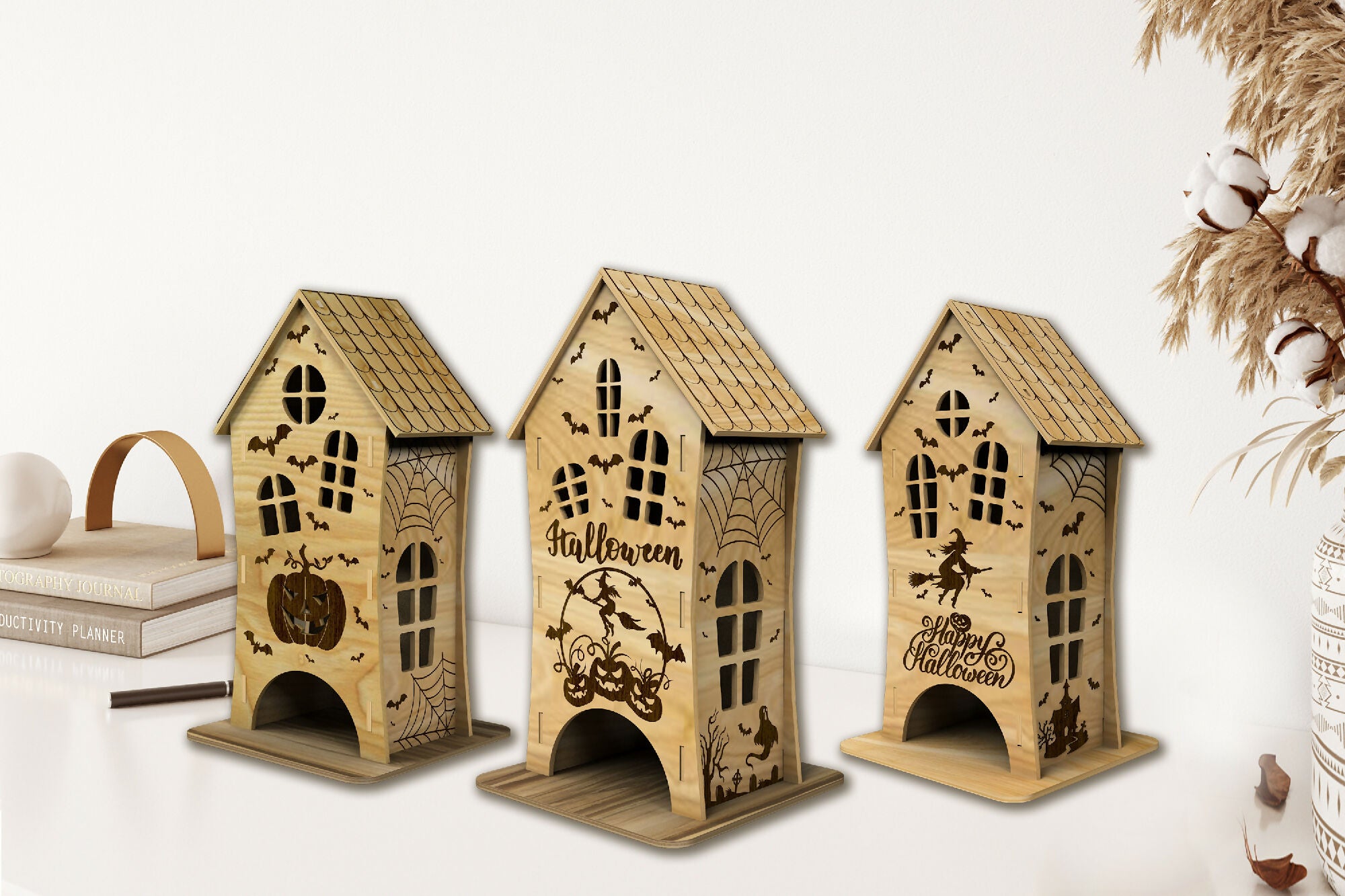 3D-Halloween-Häuser-Laser-Cut-Dateien-Lasercutano-Neu