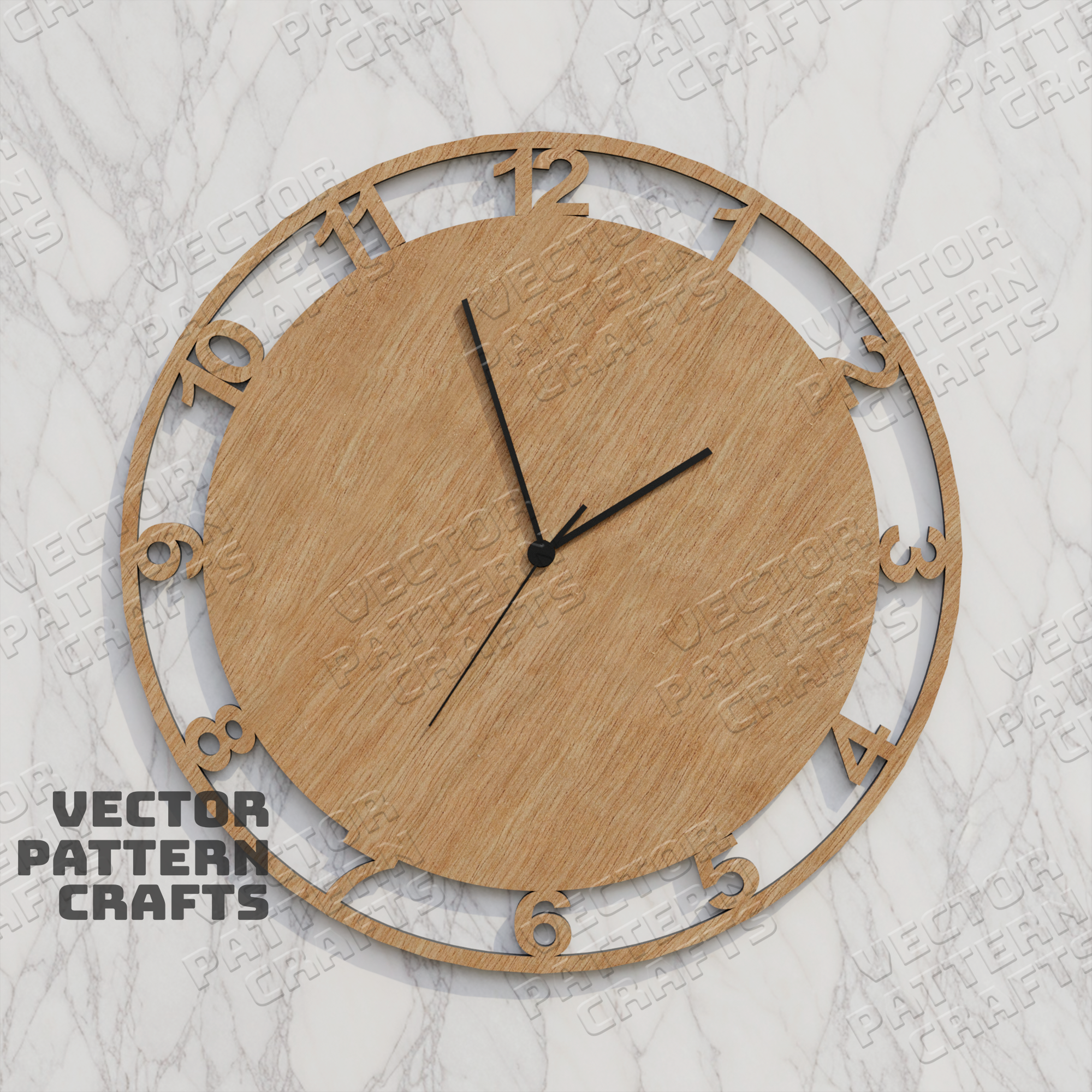 Laser cut wall clock numbers svg file
