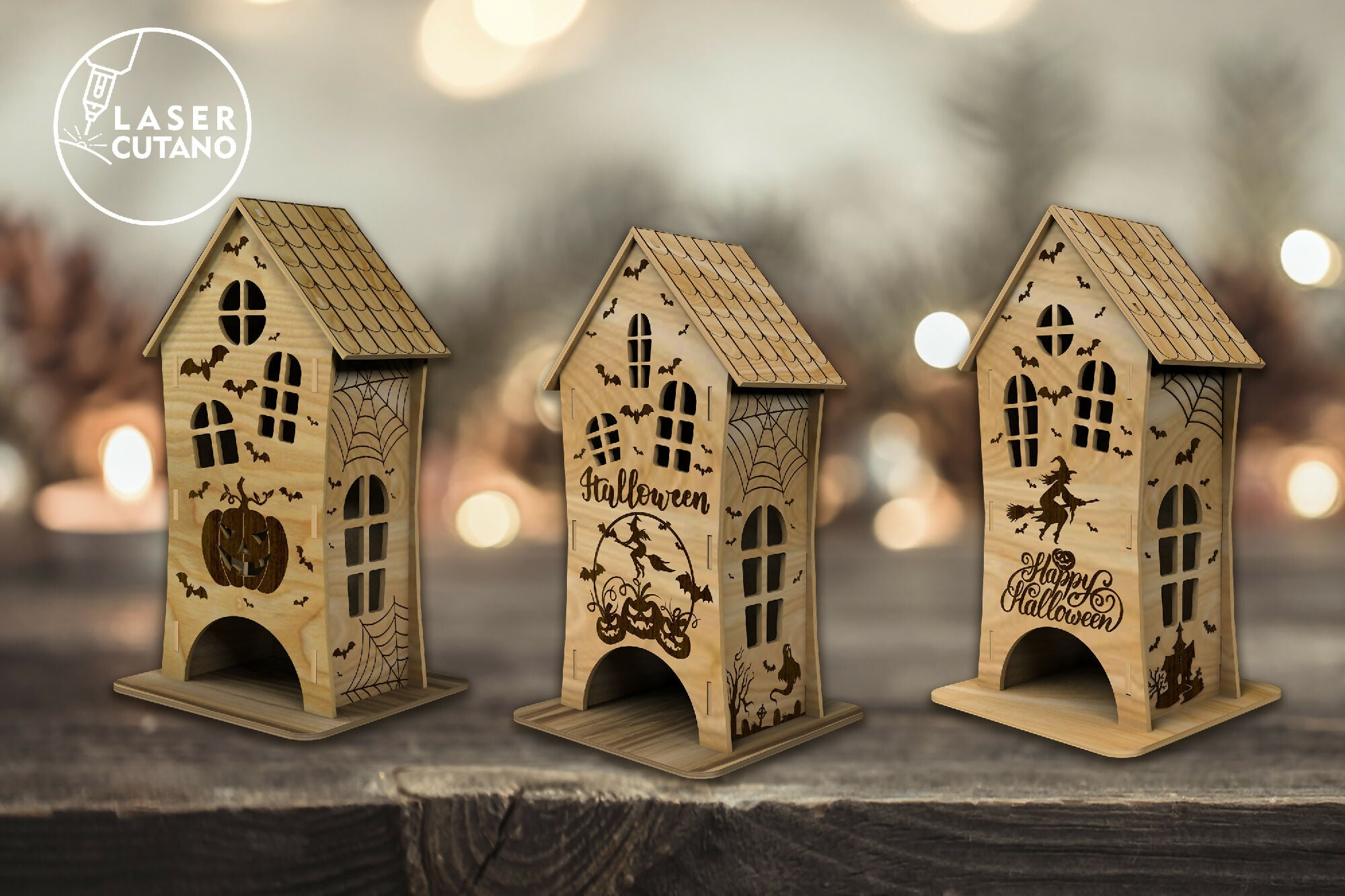 3D-Halloween-Häuser-Laser-Cut-Dateien-Lasercutano-5