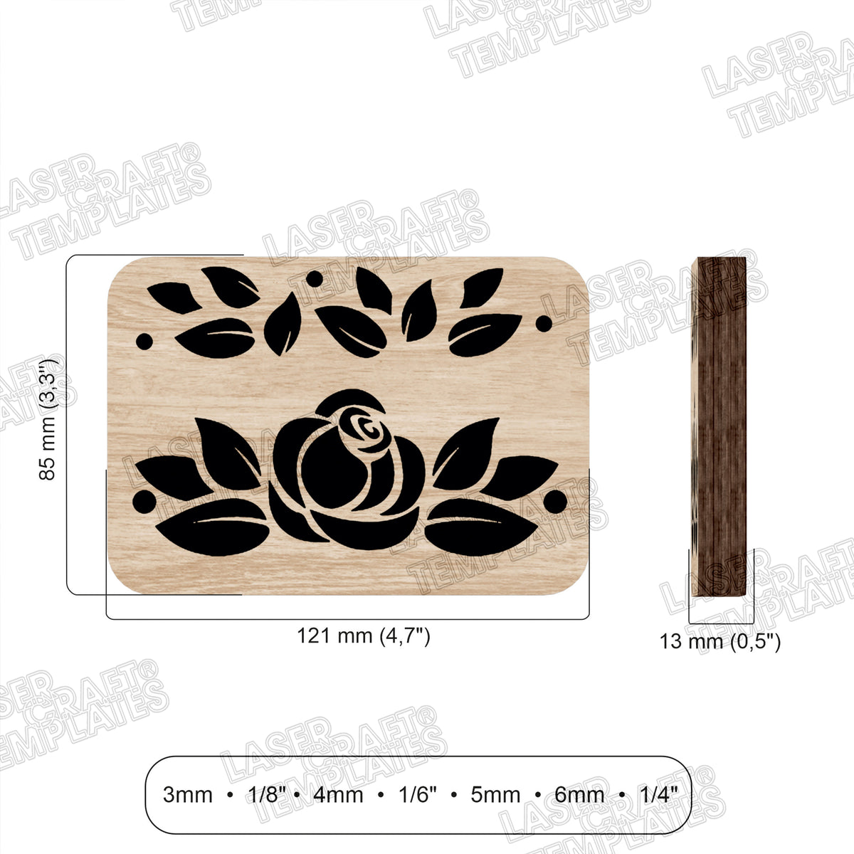 6 Wooden Combs SVG Laser Cut File | LaserSvgTemplates