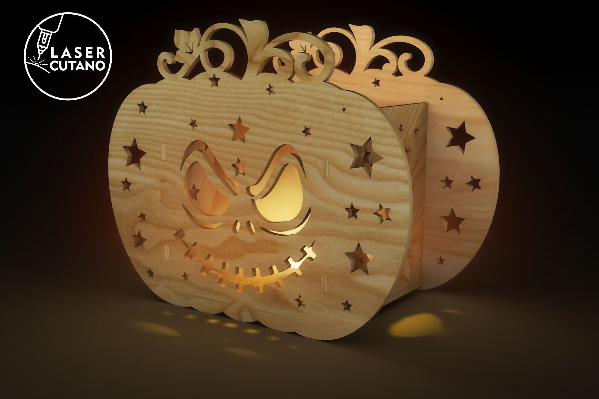 Halloween-Kerzenständer-Laser-Cut-Dateien-Lasercutano-1