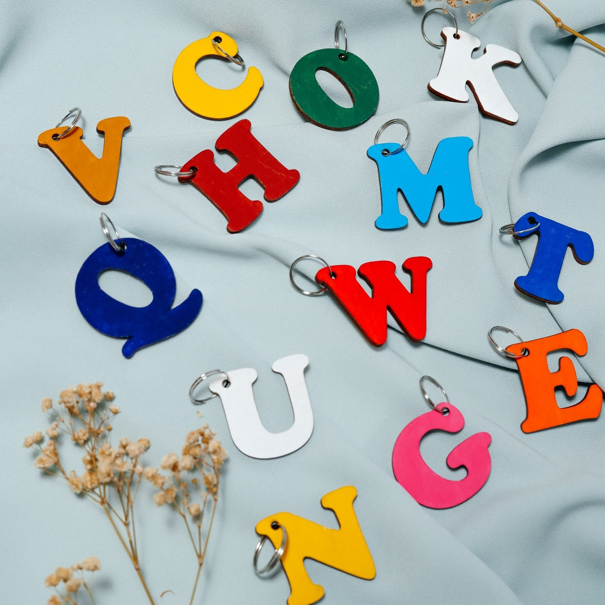 Keychain Alphabet letters bundle laser cut svg file
