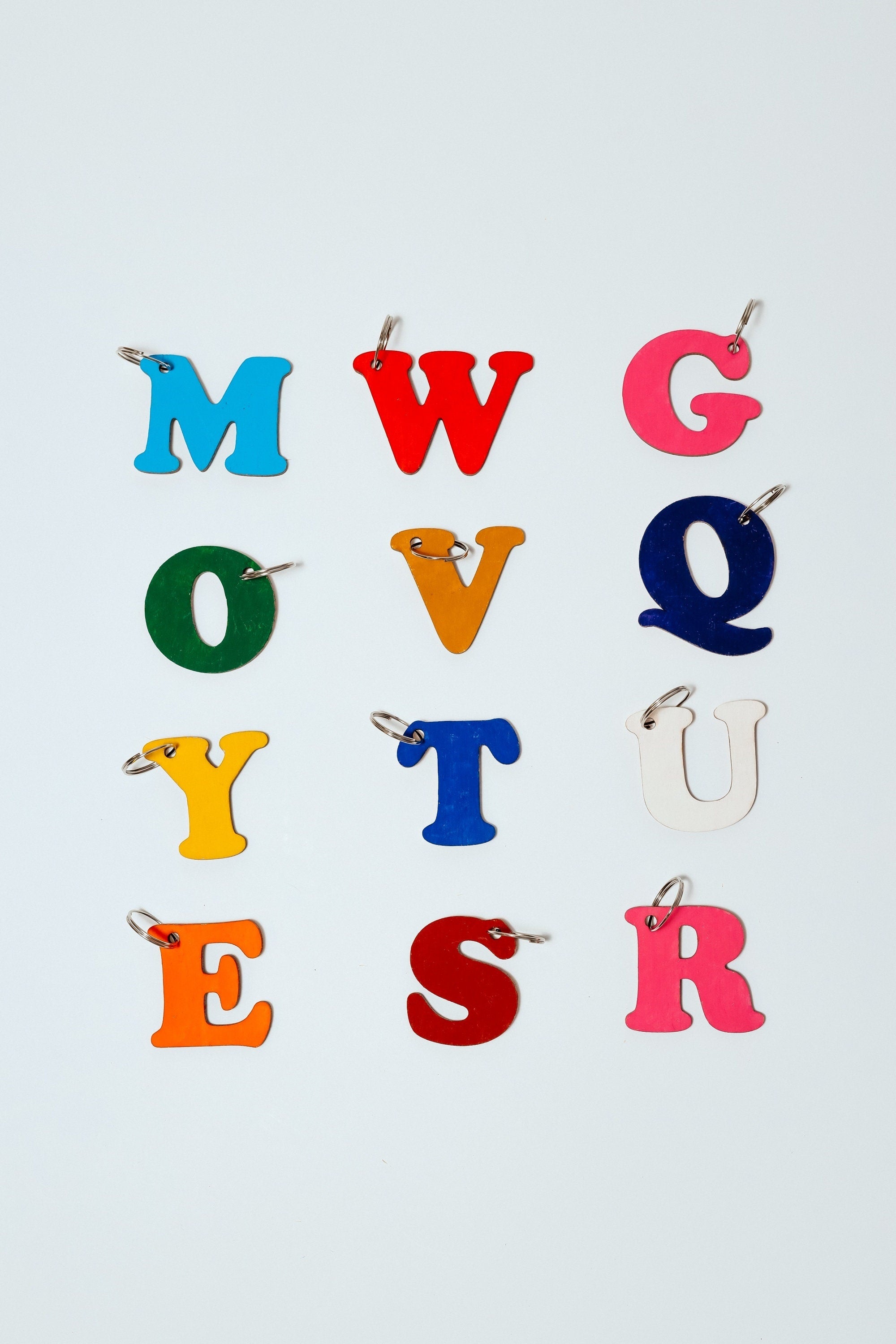 Keychain Alphabet letters bundle laser cut svg file
