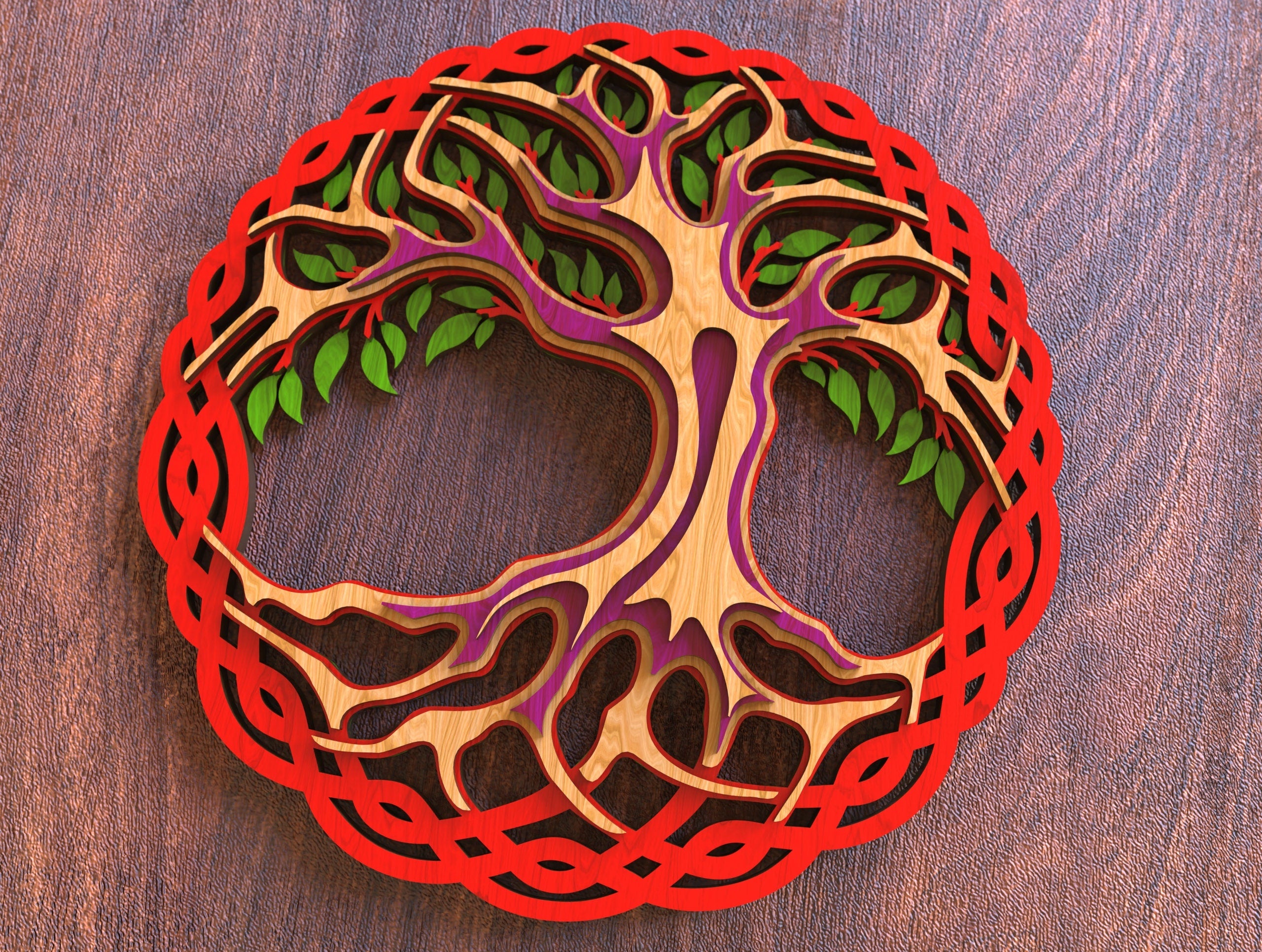 Laser cut multilayer mandala wall art tree svg file – LaserSvgTemplates