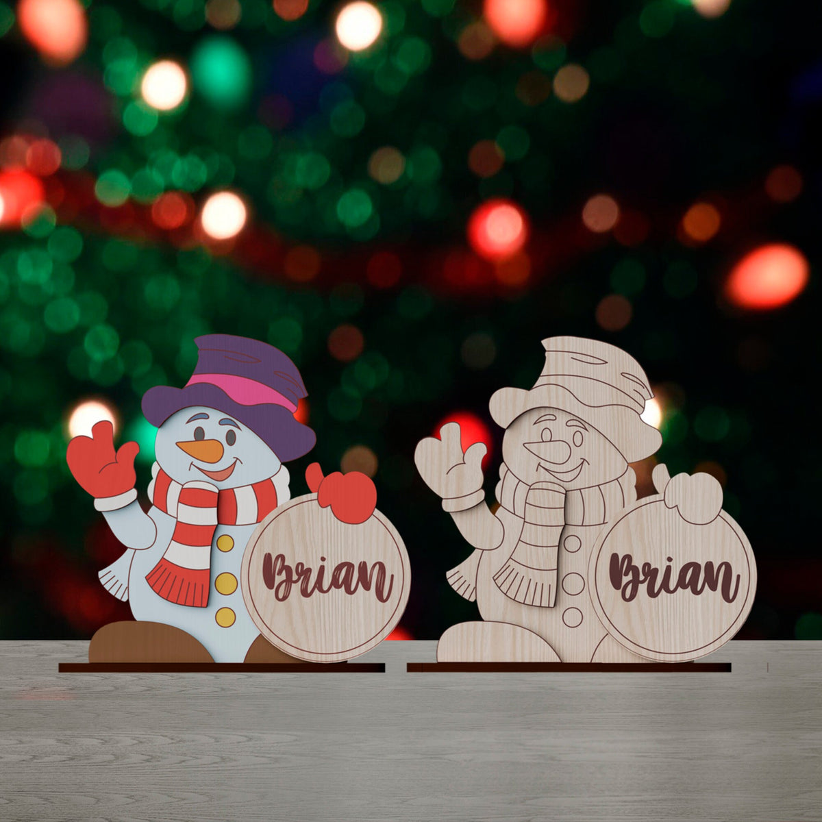 Christmas standing snowman table decor laser cut svg file ...