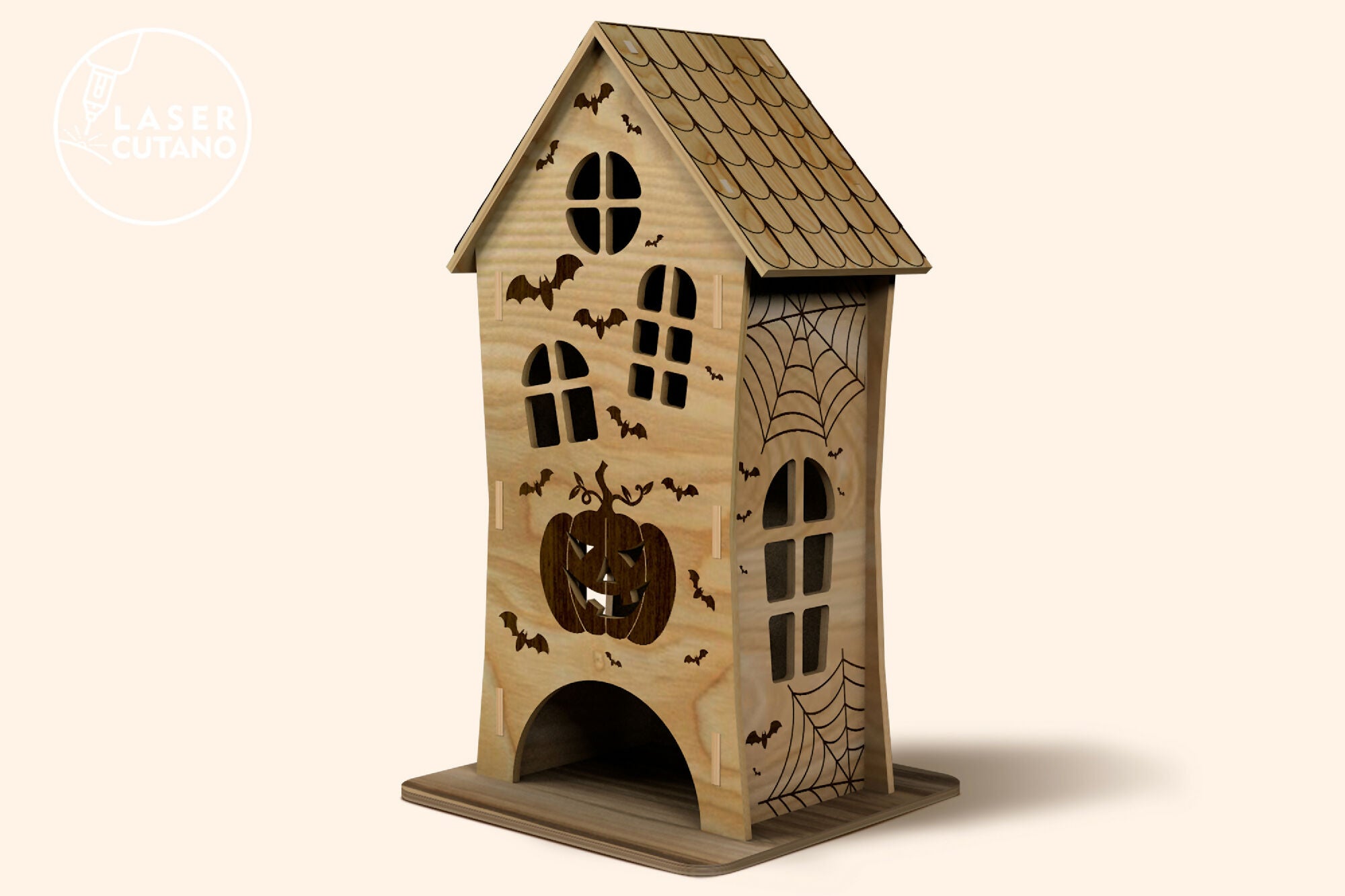 3D-Halloween-Häuser-Laser-Cut-Dateien-Lasercutano-7