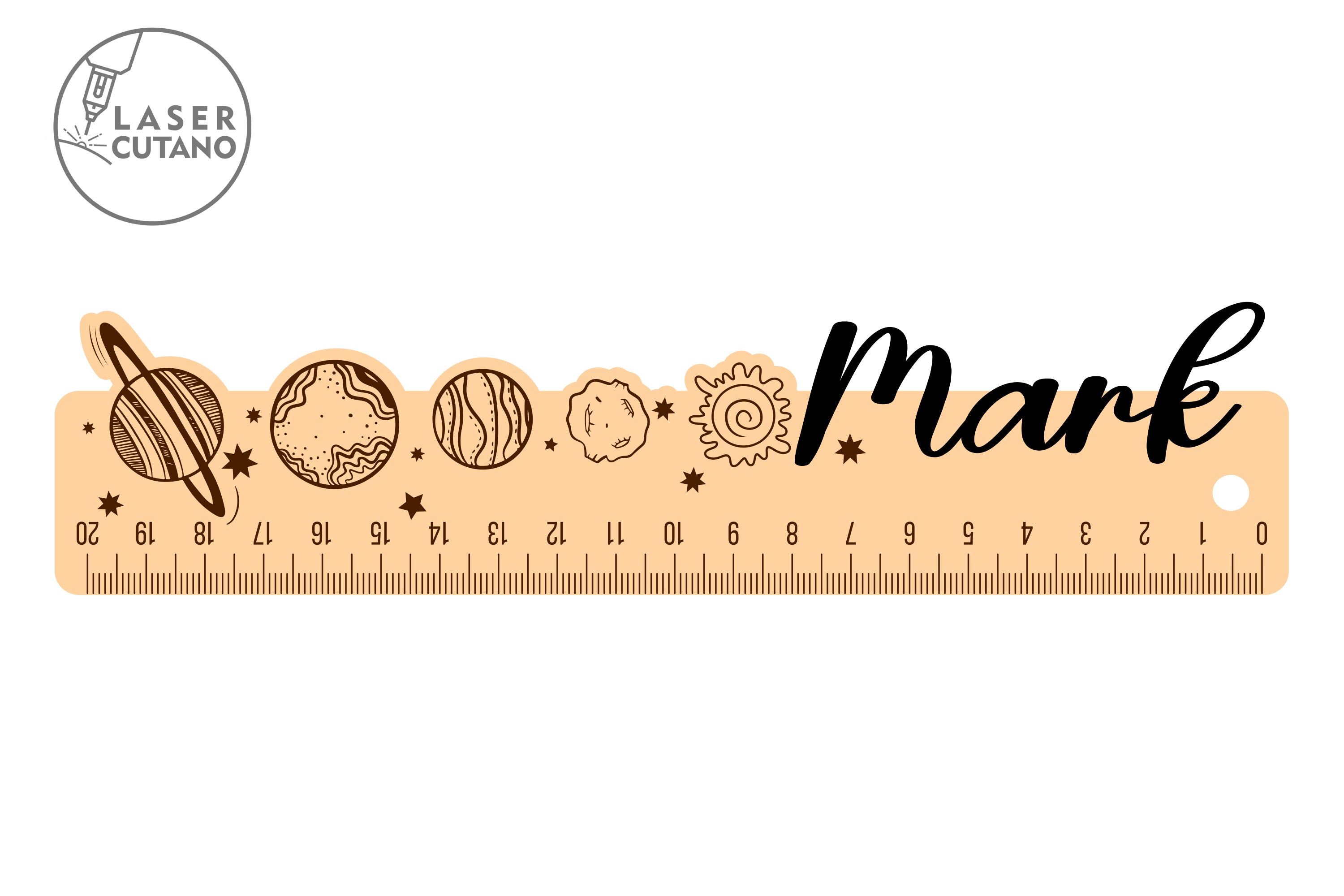Custom Names School Rulers 6 Set Laser Cut Files